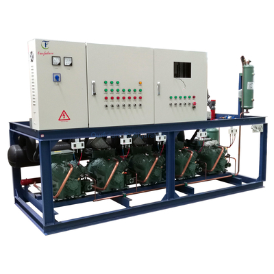 PLC Hochtemperatur Kolben Parallel-Einheit Rack Modell Kühlkompressor-Einheit für optimale Kühlung